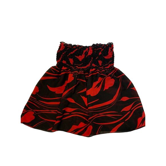 Y2K Red and Black Halter Top Size 1X Made in USA witchy whimsigoth goblincore - Picture 1 of 7